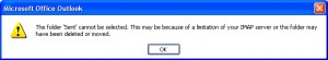 Outlook IMAP error