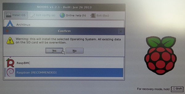 Raspbian installation