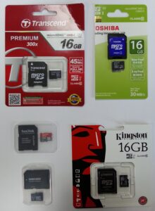 MicroSD cards - the contenders